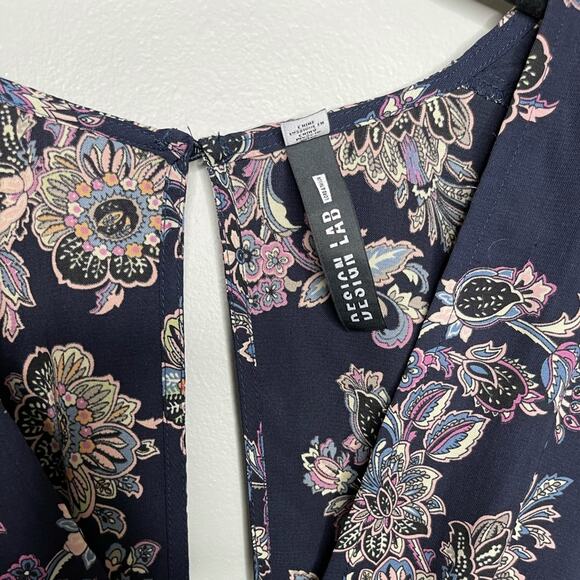 SALE!!!! Lord & Taylor Design Lab blue paisley romper size medium - Picture 4 of 6